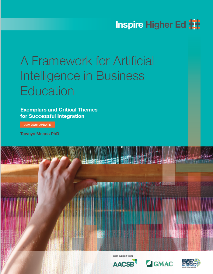 Cover of the July 2026 AI in Business Education report